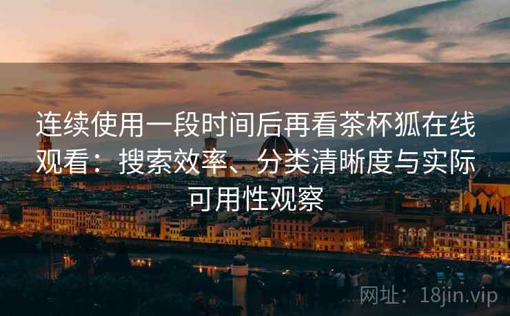 连续使用一段时间后再看茶杯狐在线观看：搜索效率、分类清晰度与实际可用性观察  第2张