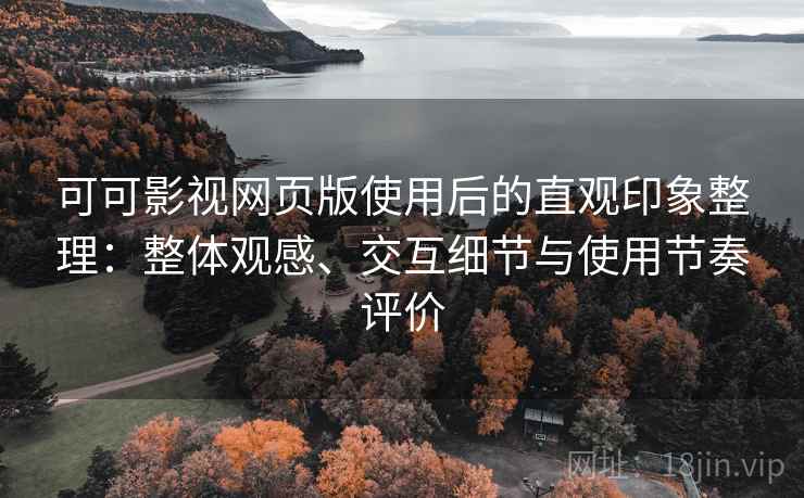可可影视网页版使用后的直观印象整理：整体观感、交互细节与使用节奏评价