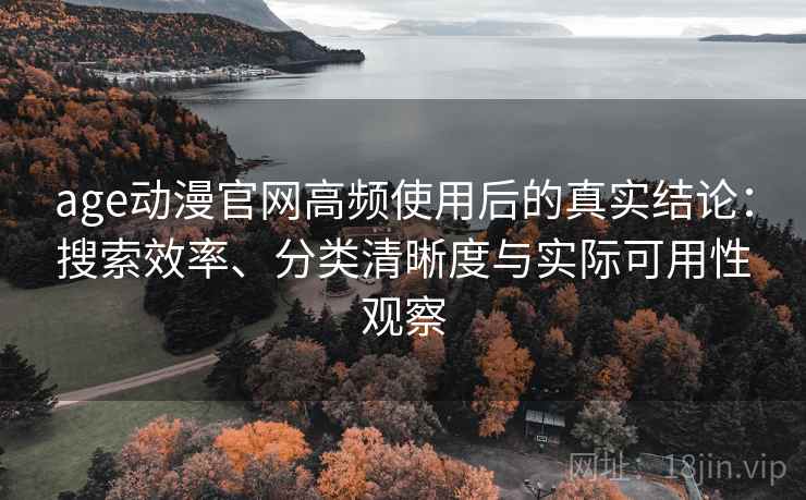 age动漫官网高频使用后的真实结论：搜索效率、分类清晰度与实际可用性观察